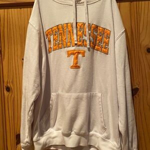 White Tennessee Volunteers Hoodie with Orange Lettering
